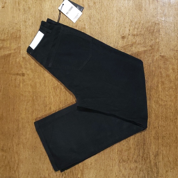 Re/Done Black Corduroy Flare Bootcut Pants 25 NEW - Picture 1 of 8